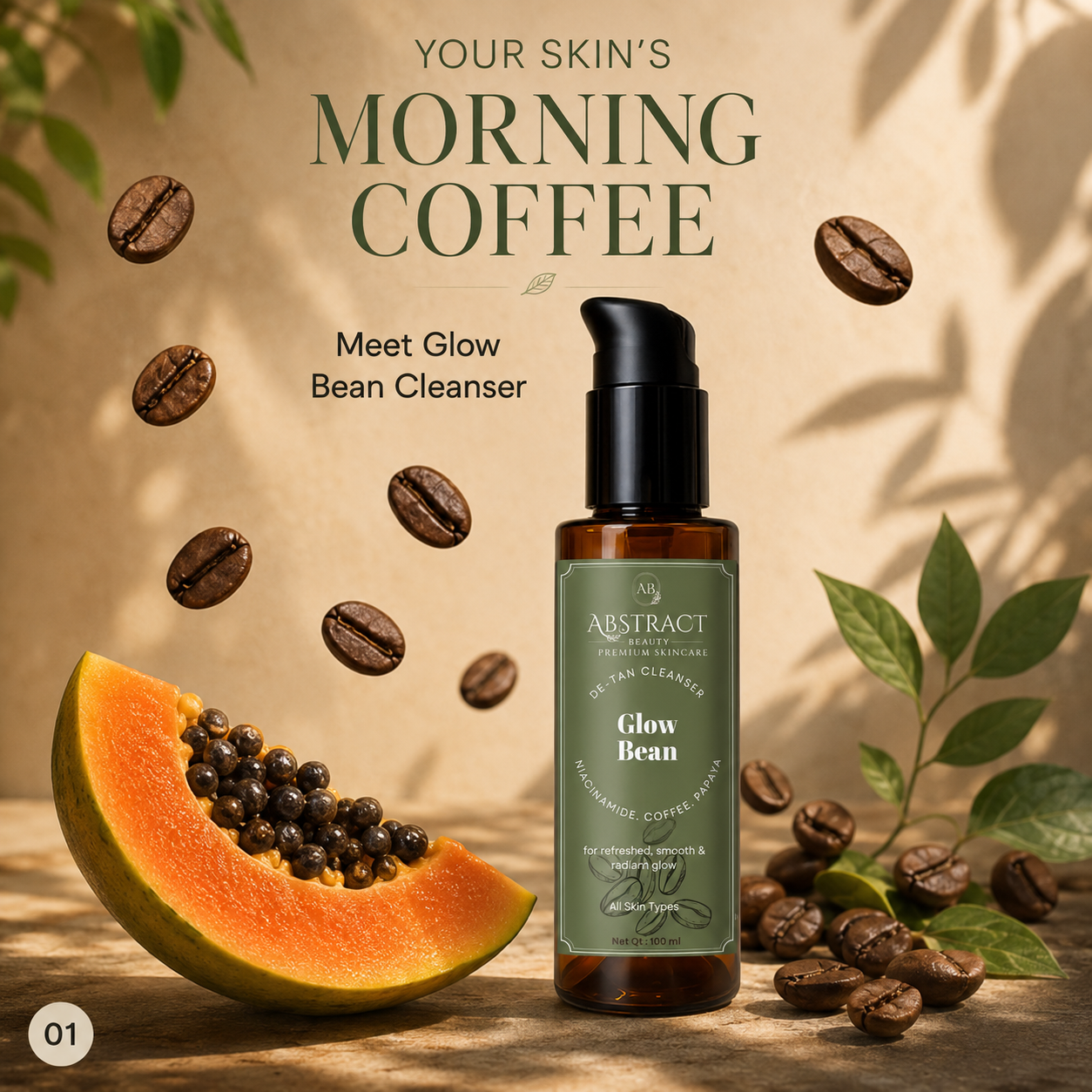 Glow Bean Detan Cleanser | 5% Niacinamide