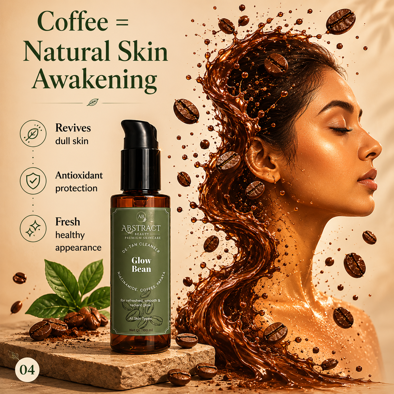 Glow Bean Detan Cleanser | 5% Niacinamide
