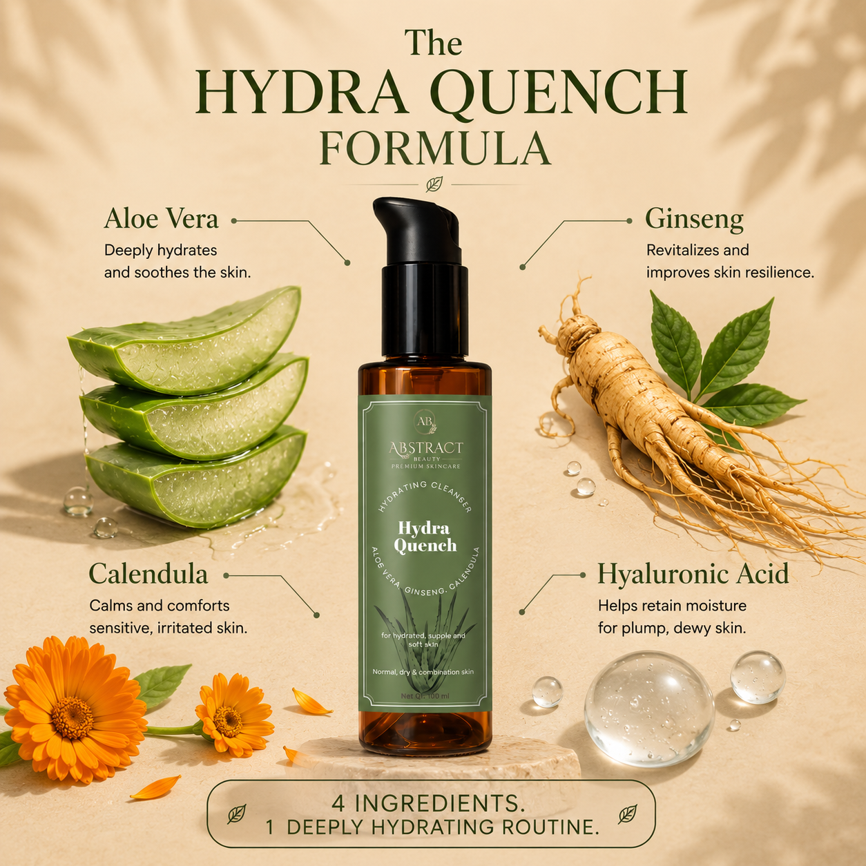 Hydra Quench Hydrating Cleanser |  2% Hyaluronic Acid