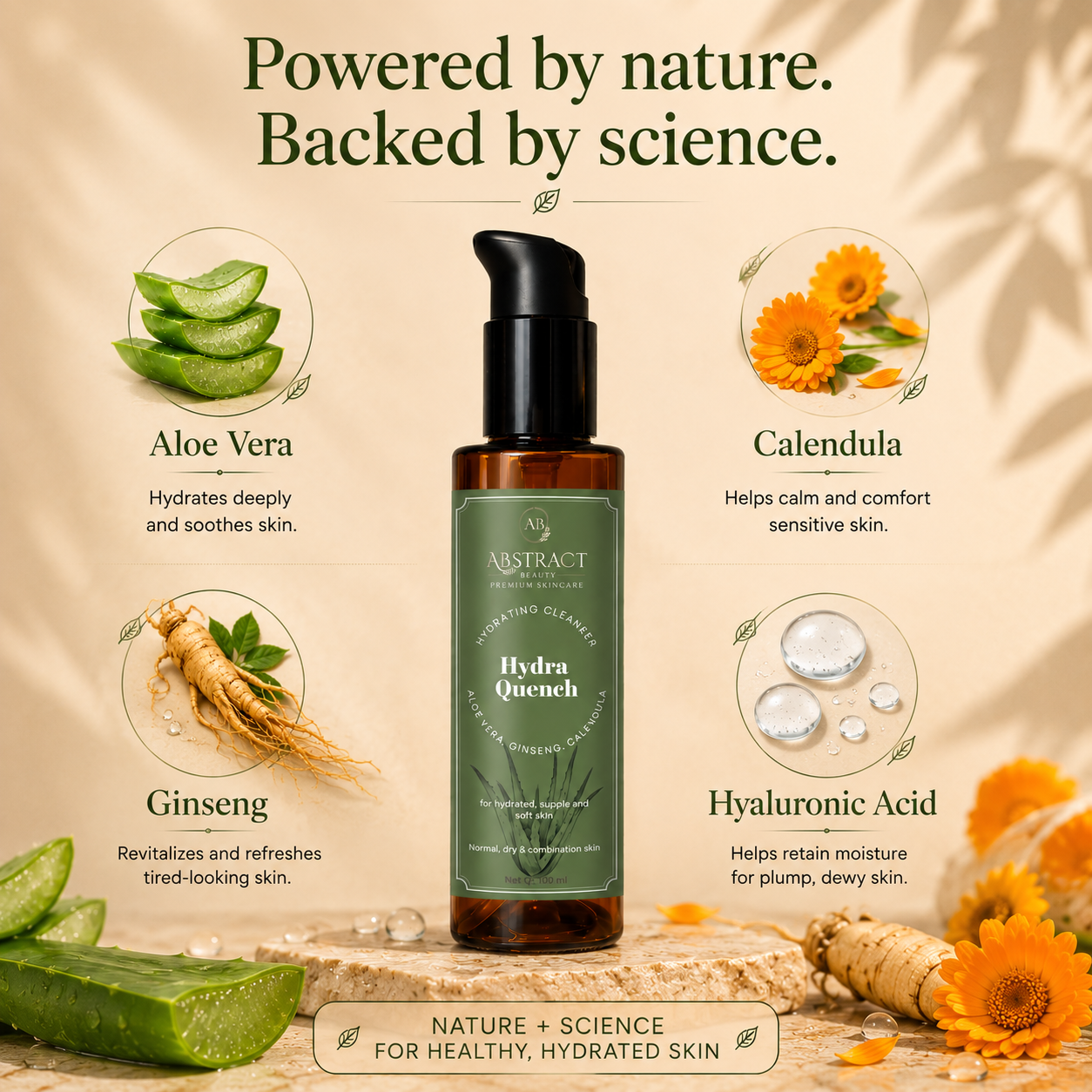 Hydra Quench Hydrating Cleanser |  2% Hyaluronic Acid