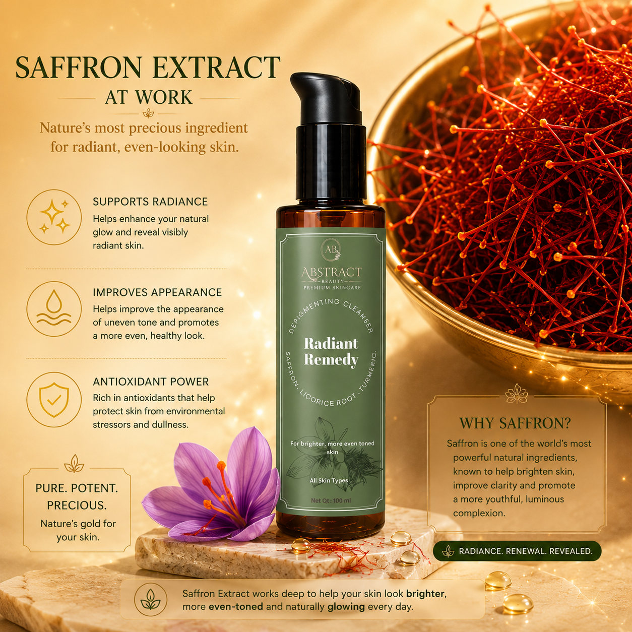 Radiant Remedy Depigmenting Cleanser | 2% Kojic Acid | 5% Niacinamide