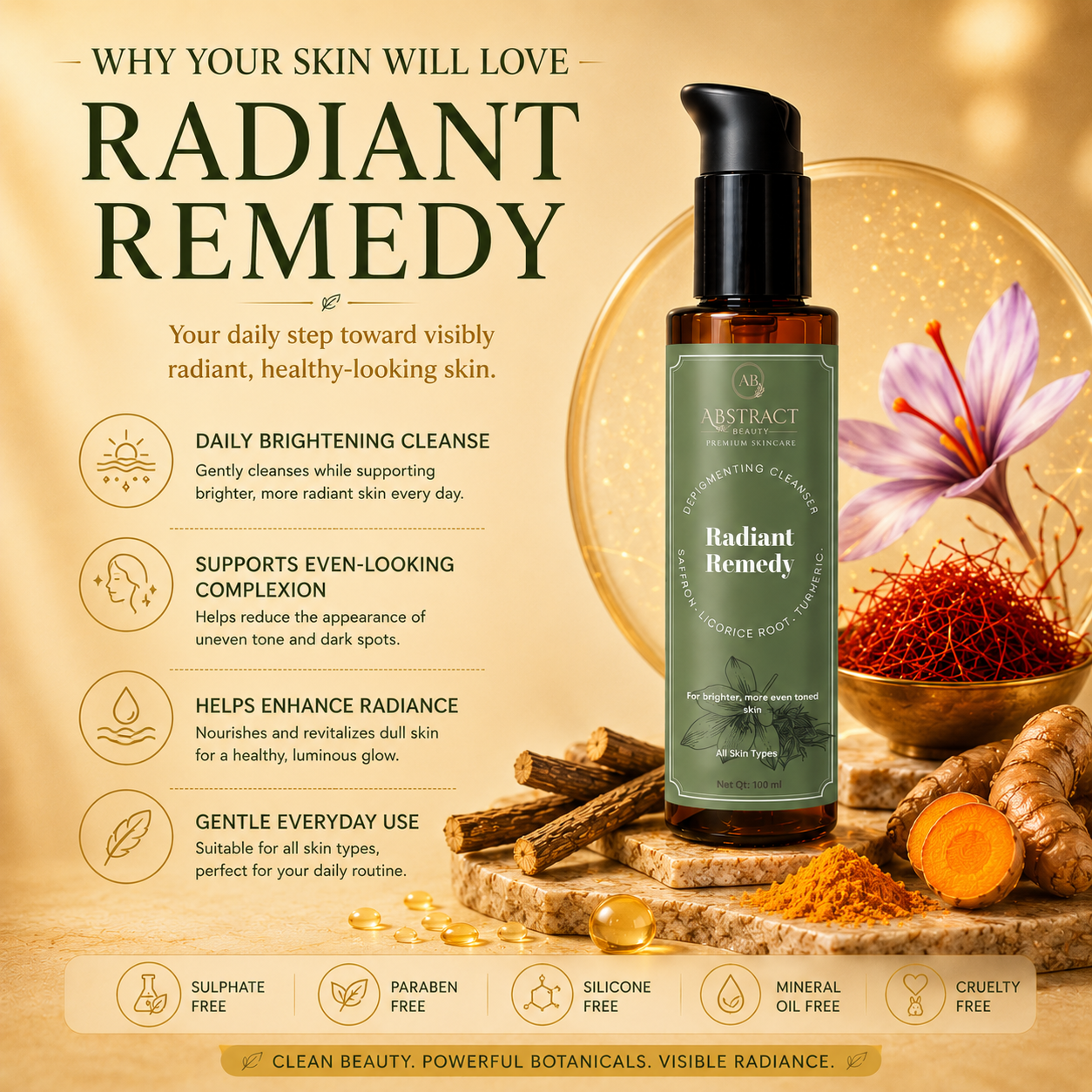 Radiant Remedy Depigmenting Cleanser | 2% Kojic Acid | 5% Niacinamide