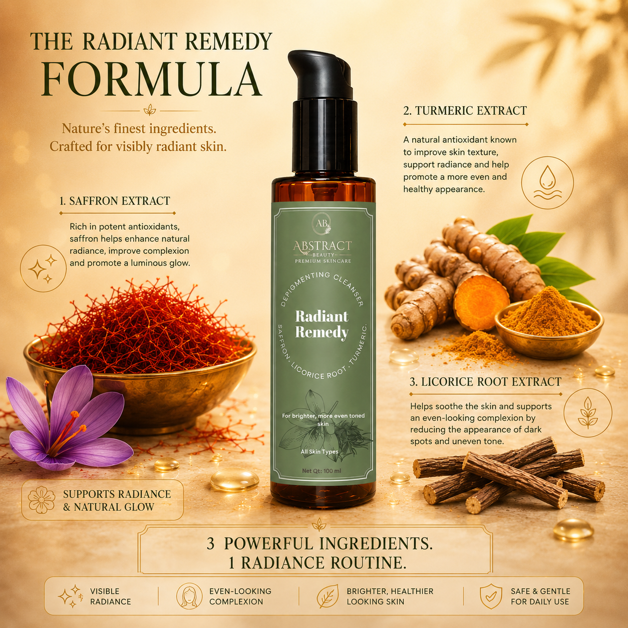 Radiant Remedy Depigmenting Cleanser | 2% Kojic Acid | 5% Niacinamide